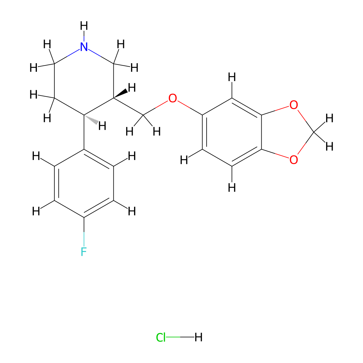 ent-Paroxetine Hydrochloride molecular structure, CAS 130855-30-0