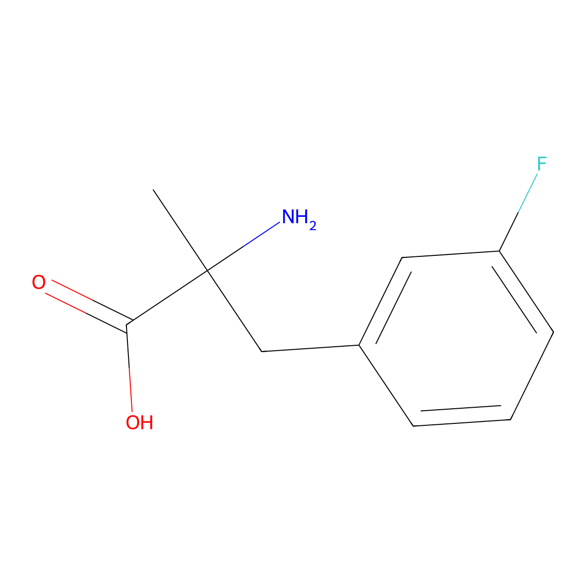 (S)-2-Amino-3-(3-fluorophenyl)-2-methylpropanoic acid molecular structure, CAS 130855-56-0