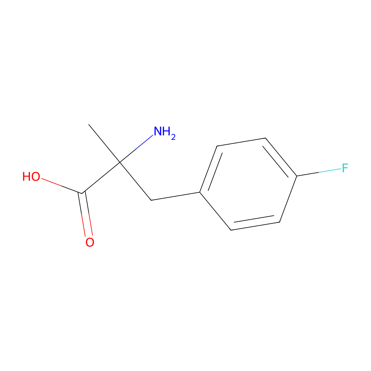 (S)-2-Amino-3-(4-fluorophenyl)-2-methylpropanoic acid molecular structure, CAS 130855-57-1