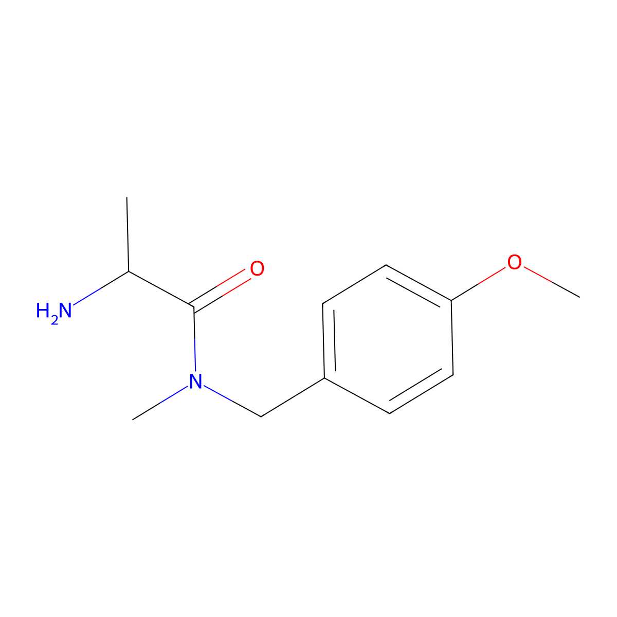 (S)-2-Amino-N-(4-methoxy-benzyl)-N-methyl-propionamide molecular structure, CAS 1308562-22-2