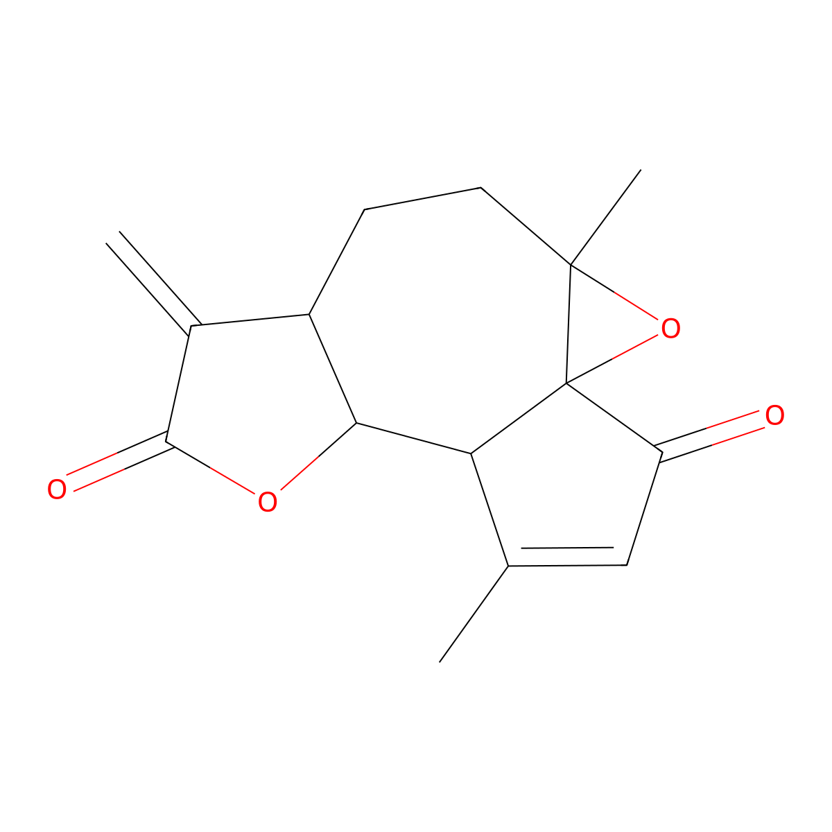 1beta,10beta-Epoxydehydroleucodin molecular structure, CAS 130858-00-3