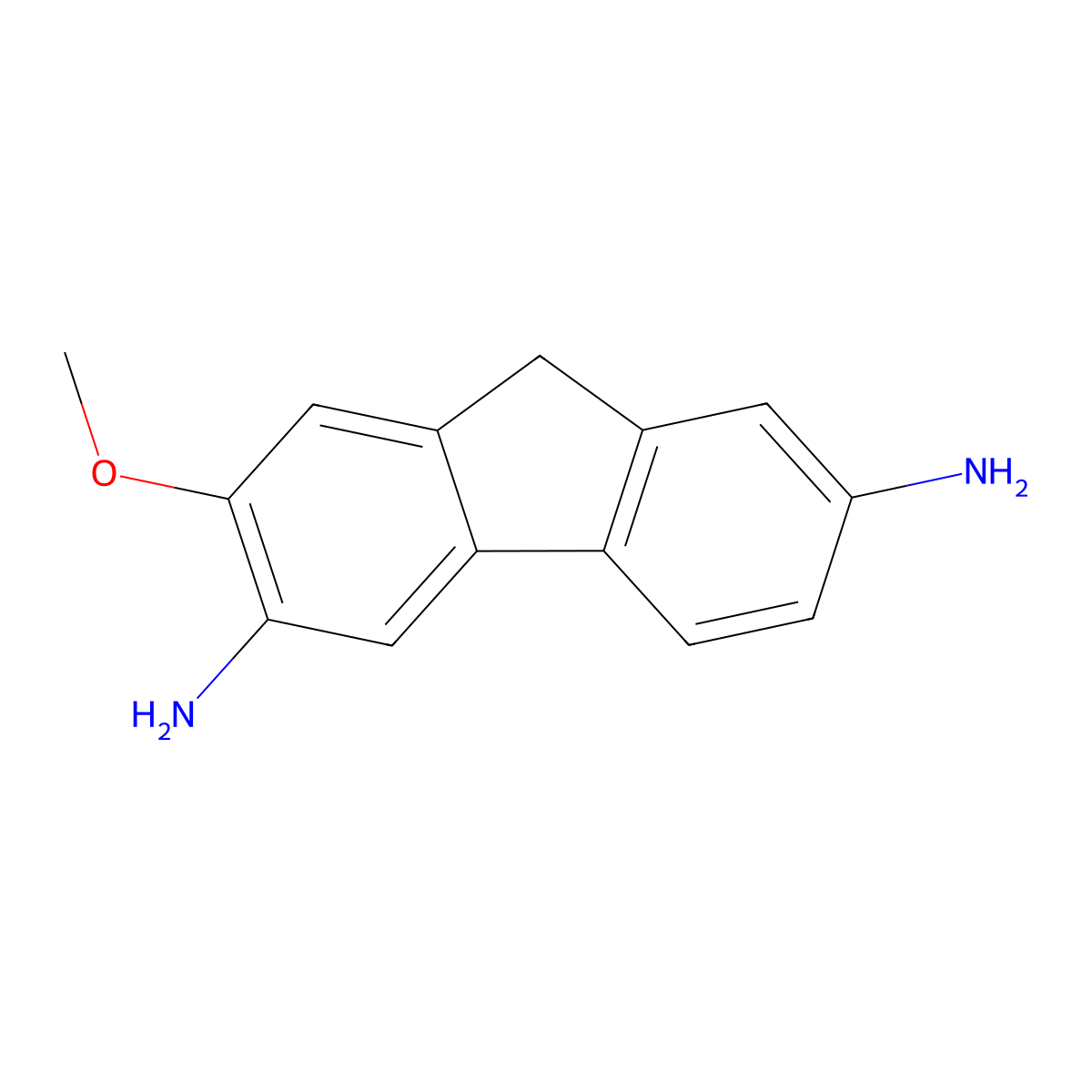 3,7-Diamino-2-methoxyfluorene molecular structure, CAS 130859-21-1