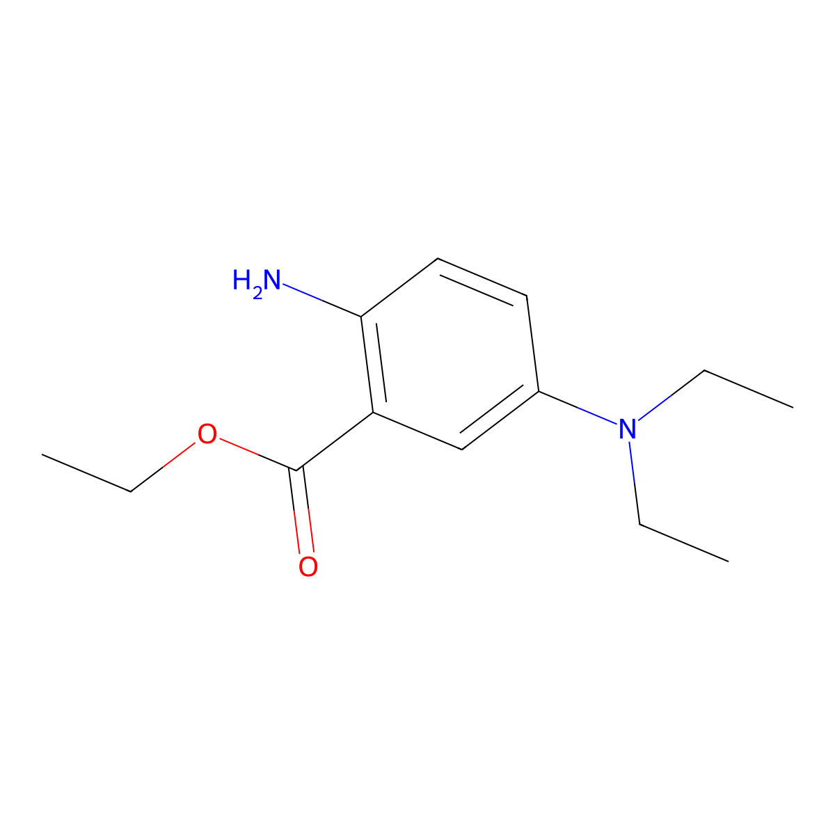 Ethyl 2-amino-5-(diethylamino)benzoate molecular structure, CAS 1308599-53-2