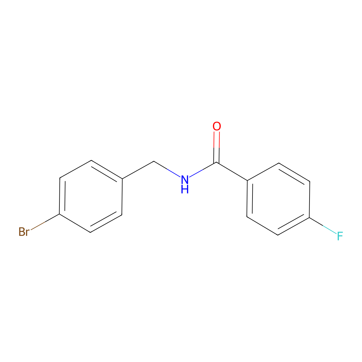 N-(4-Bromobenzyl)-4-fluorobenzamide molecular structure, CAS 1308608-70-9