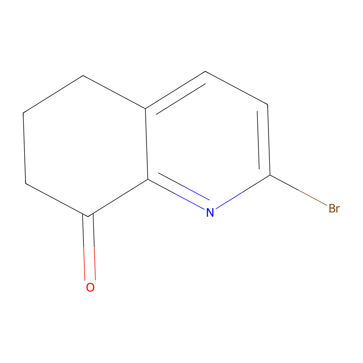 2-Bromo-6,7-dihydroquinolin-8(5H)-one molecular structure, CAS 130861-70-0
