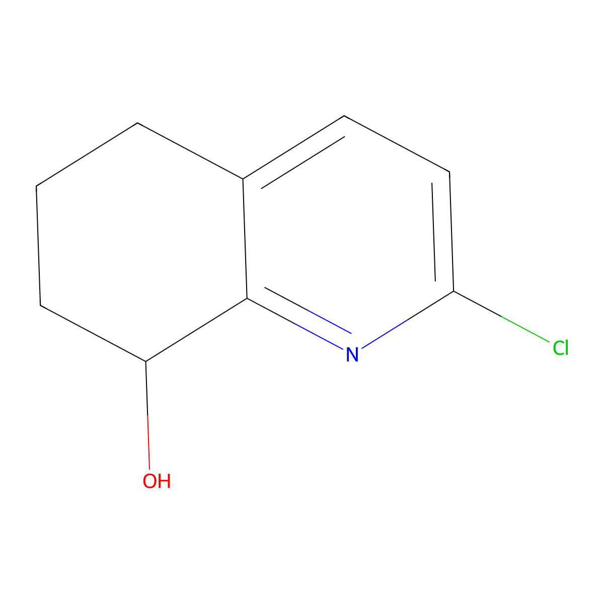 2-Chloro-5,6,7,8-tetrahydroquinolin-8-ol molecular structure, CAS 130861-73-3
