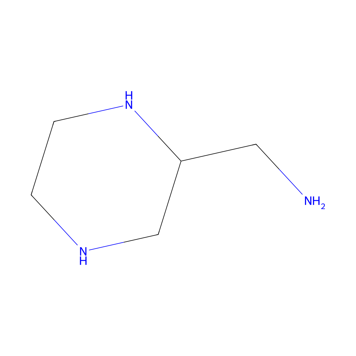 1-(Piperazin-2-yl)methanamine molecular structure, CAS 130861-85-7