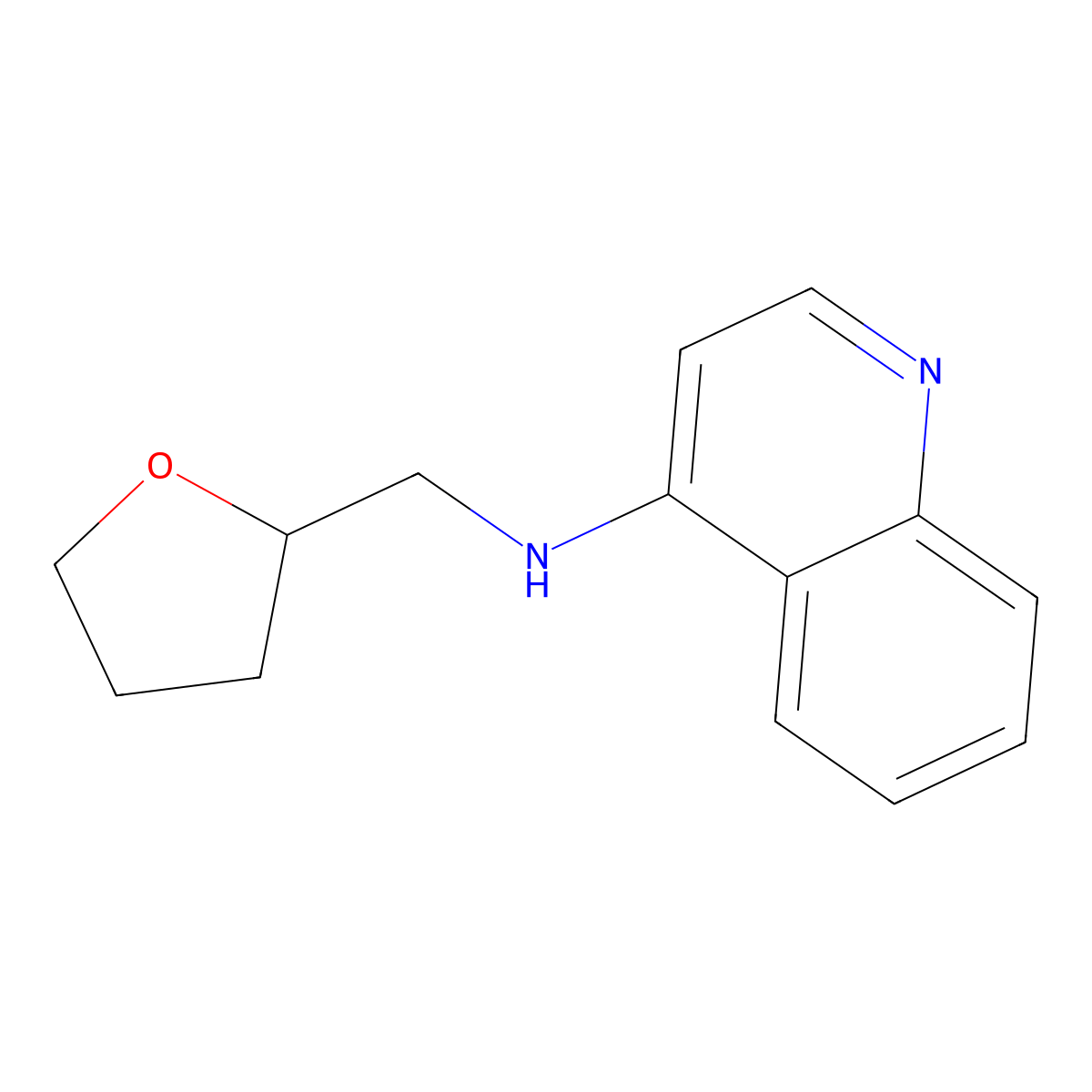 N-[(oxolan-2-yl)methyl]quinolin-4-amine molecular structure, CAS 1308641-77-1