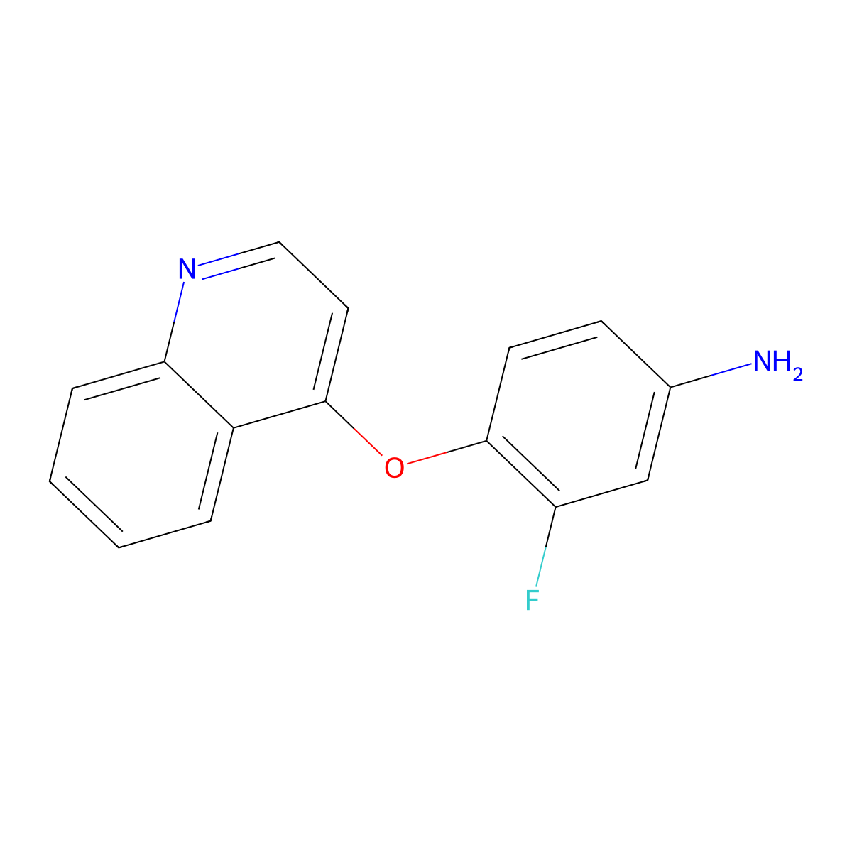 3-Fluoro-4-(quinolin-4-yloxy)aniline molecular structure, CAS 1308641-96-4