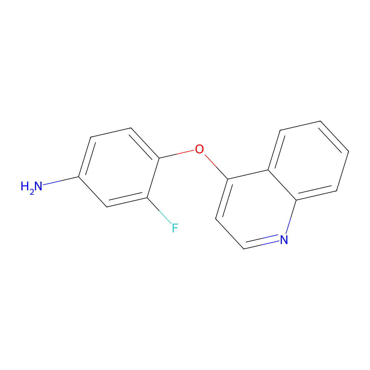 3-Fluoro-4-(quinolin-4-yloxy)aniline molecular structure, CAS 1308641-96-4