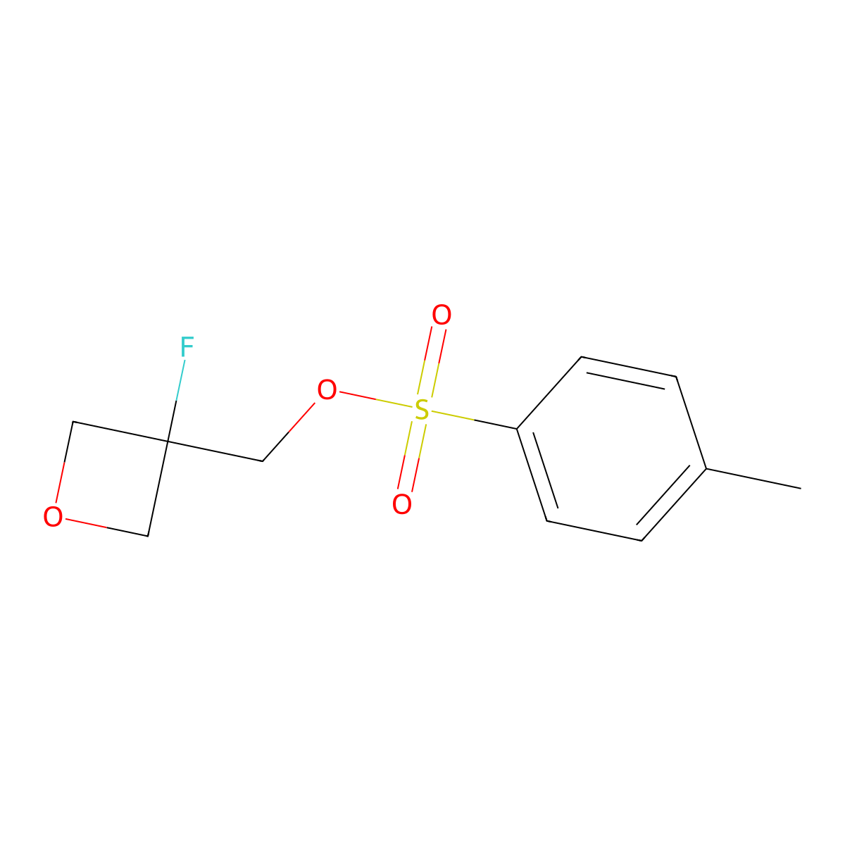(3-Fluorooxetan-3-yl)methyl 4-methylbenzenesulfonate molecular structure, CAS 1308644-71-4