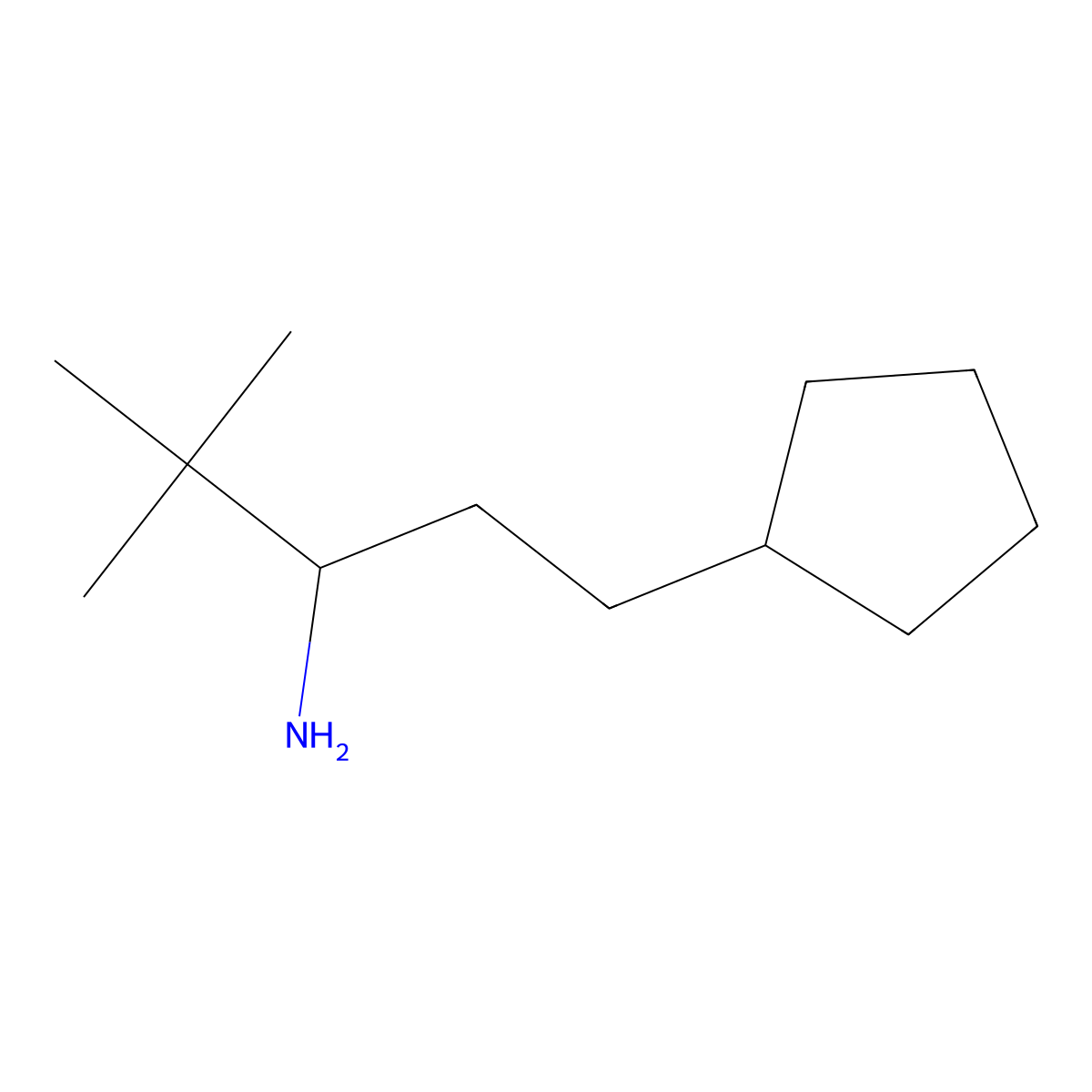 1-Cyclopentyl-4,4-dimethylpentan-3-amine molecular structure, CAS 1308645-71-7