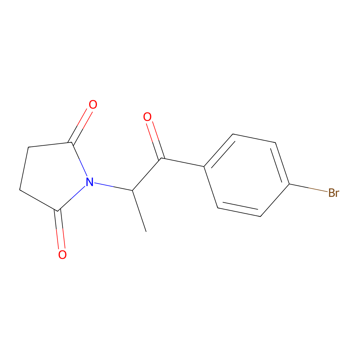 1-[1-(4-Bromophenyl)-1-oxopropan-2-yl]pyrrolidine-2,5-dione molecular structure, CAS 1308647-48-4