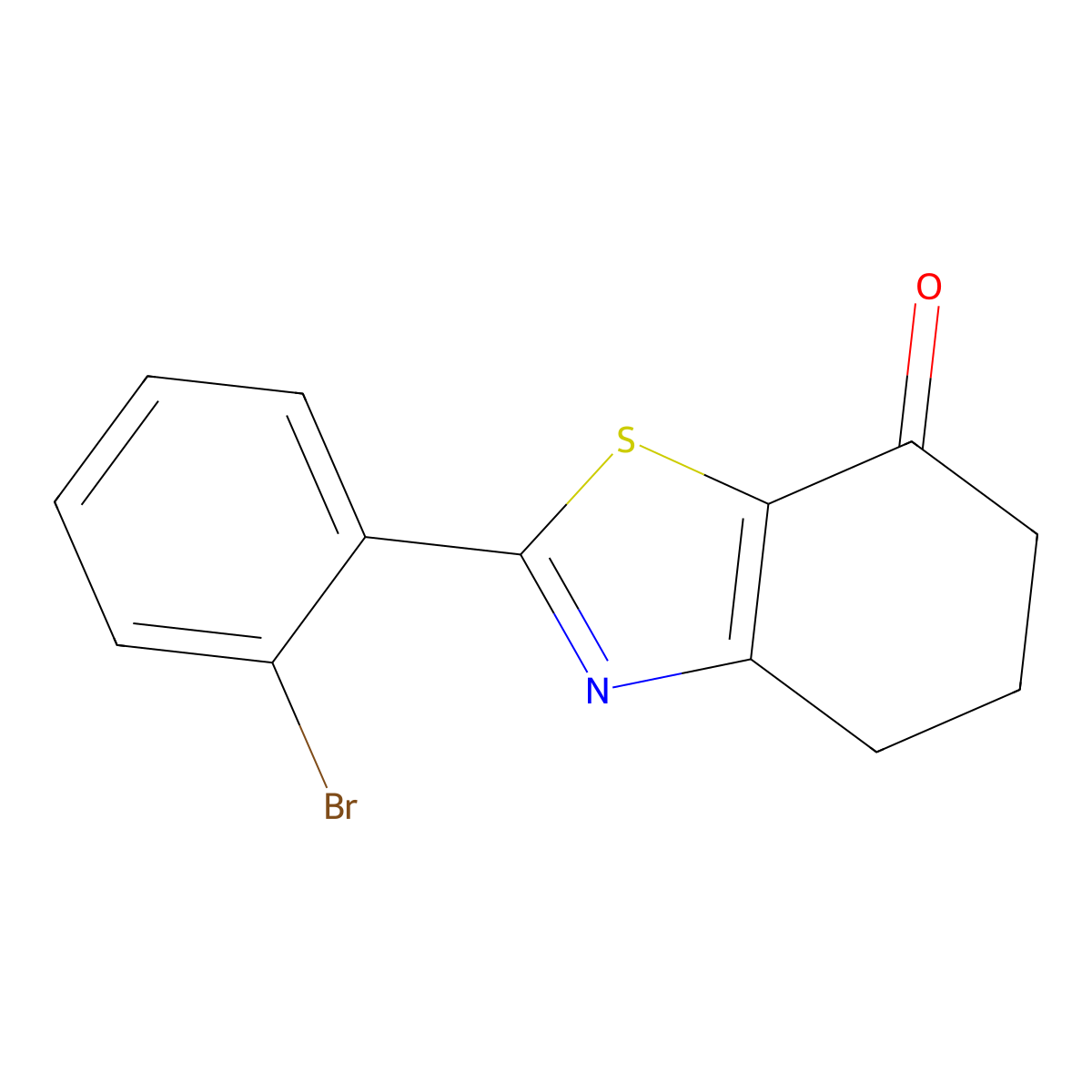 2-(2-Bromophenyl)-4,5,6,7-tetrahydro-1,3-benzothiazol-7-one molecular structure, CAS 1308647-56-4