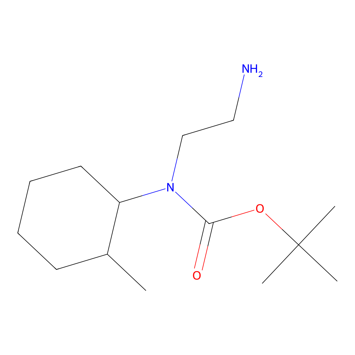 tert-butyl N-(2-aminoethyl)-N-(2-methylcyclohexyl)carbamate molecular structure, CAS 1308648-11-4