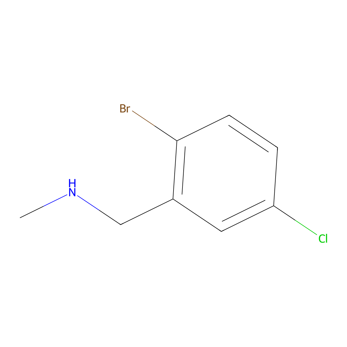 [(2-Bromo-5-chlorophenyl)methyl](methyl)amine molecular structure, CAS 1308649-63-9