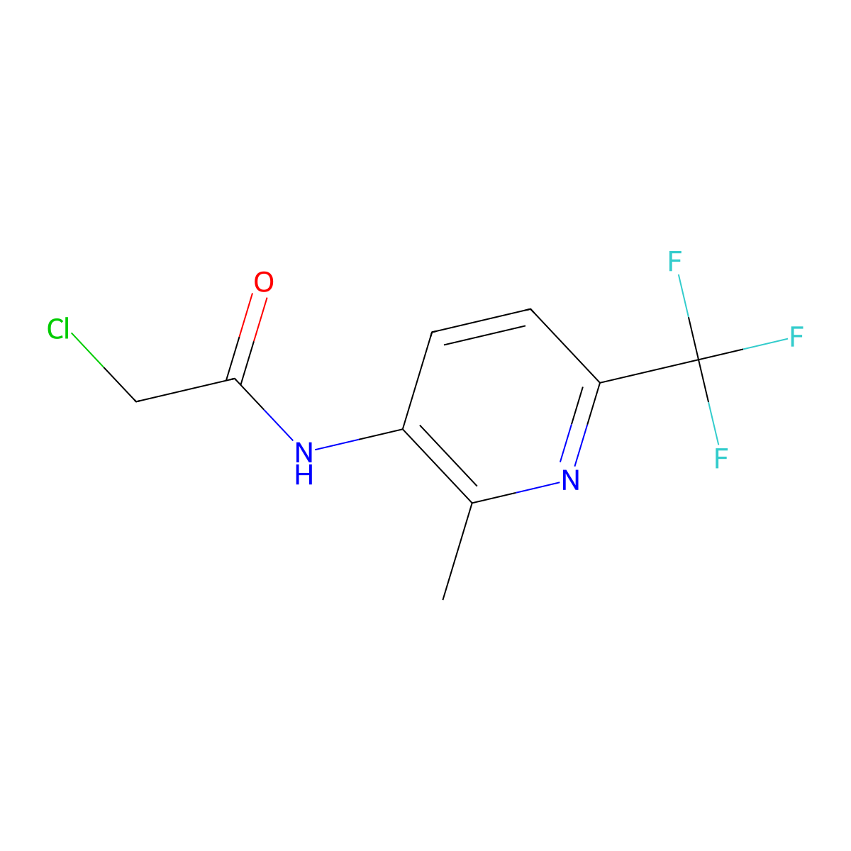 2-Chloro-N-[2-methyl-6-(trifluoromethyl)pyridin-3-yl]acetamide molecular structure, CAS 1308649-80-0