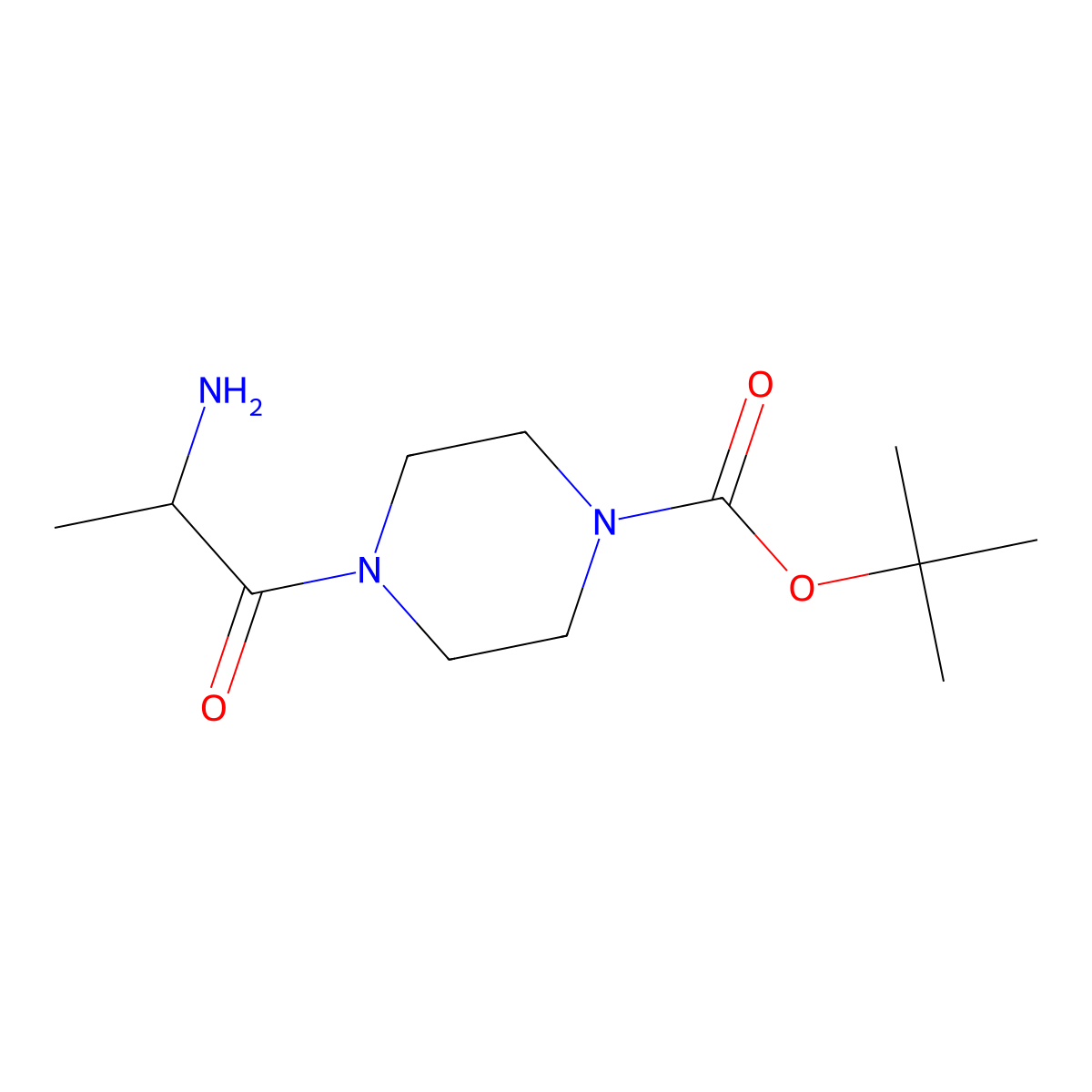tert-Butyl 4-(L-alanyl)piperazine-1-carboxylate molecular structure, CAS 1308650-45-4