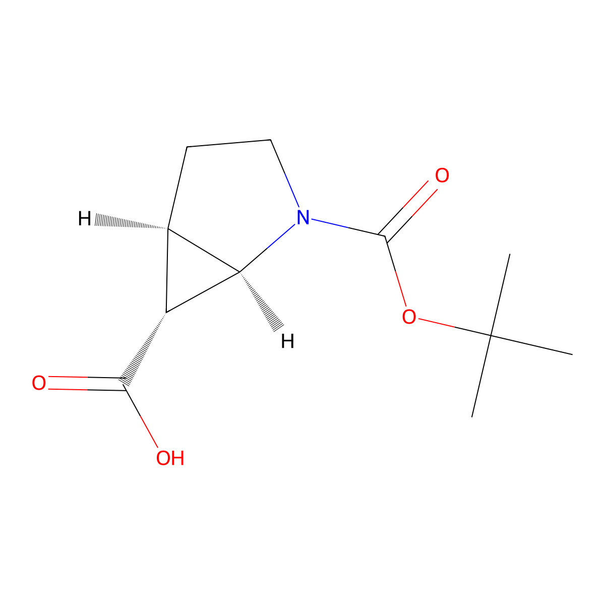 rac-(1R,5R,6R)-2-((tert-butoxy)carbonyl)-2-azabicyclo(3.1.0)hexane-6-carboxylic acid molecular structure, CAS 1308650-52-3