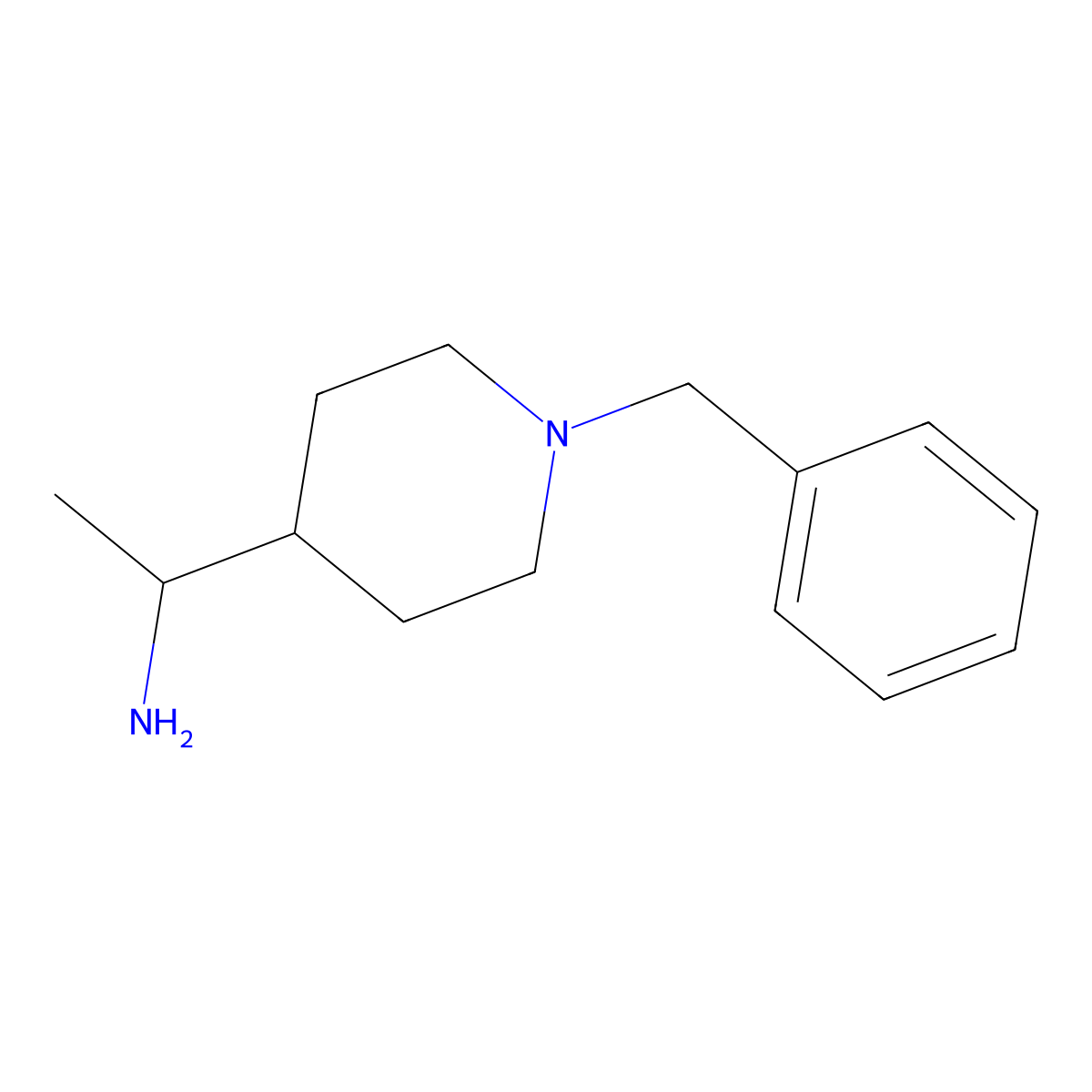 1-(1-Benzylpiperidin-4-yl)ethan-1-amine molecular structure, CAS 1308650-56-7