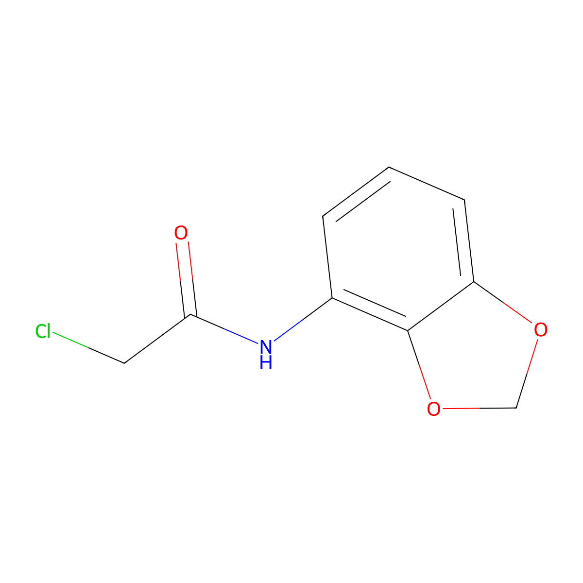 N-(Benzo[D][1,3]Dioxol-4-Yl)-2-Chloroacetamide molecular structure, CAS 130866-59-0