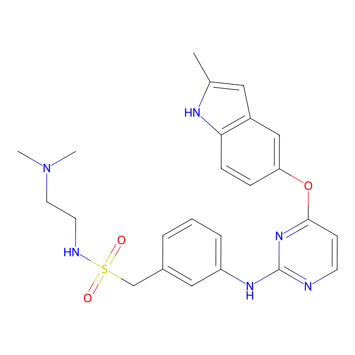 Surufatinib molecular structure, CAS 1308672-74-3