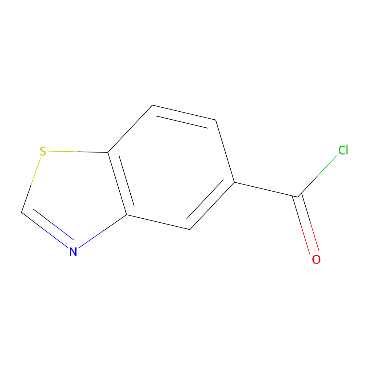 1,3-Benzothiazole-5-carbonyl chloride molecular structure, CAS 1308676-79-0