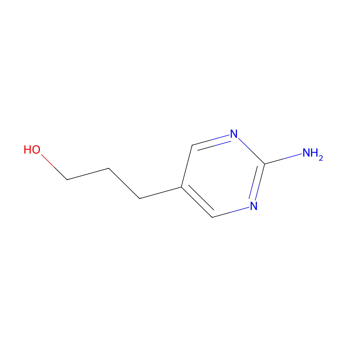 3-(2-Aminopyrimidin-5-yl)propan-1-ol molecular structure, CAS 1308676-98-3
