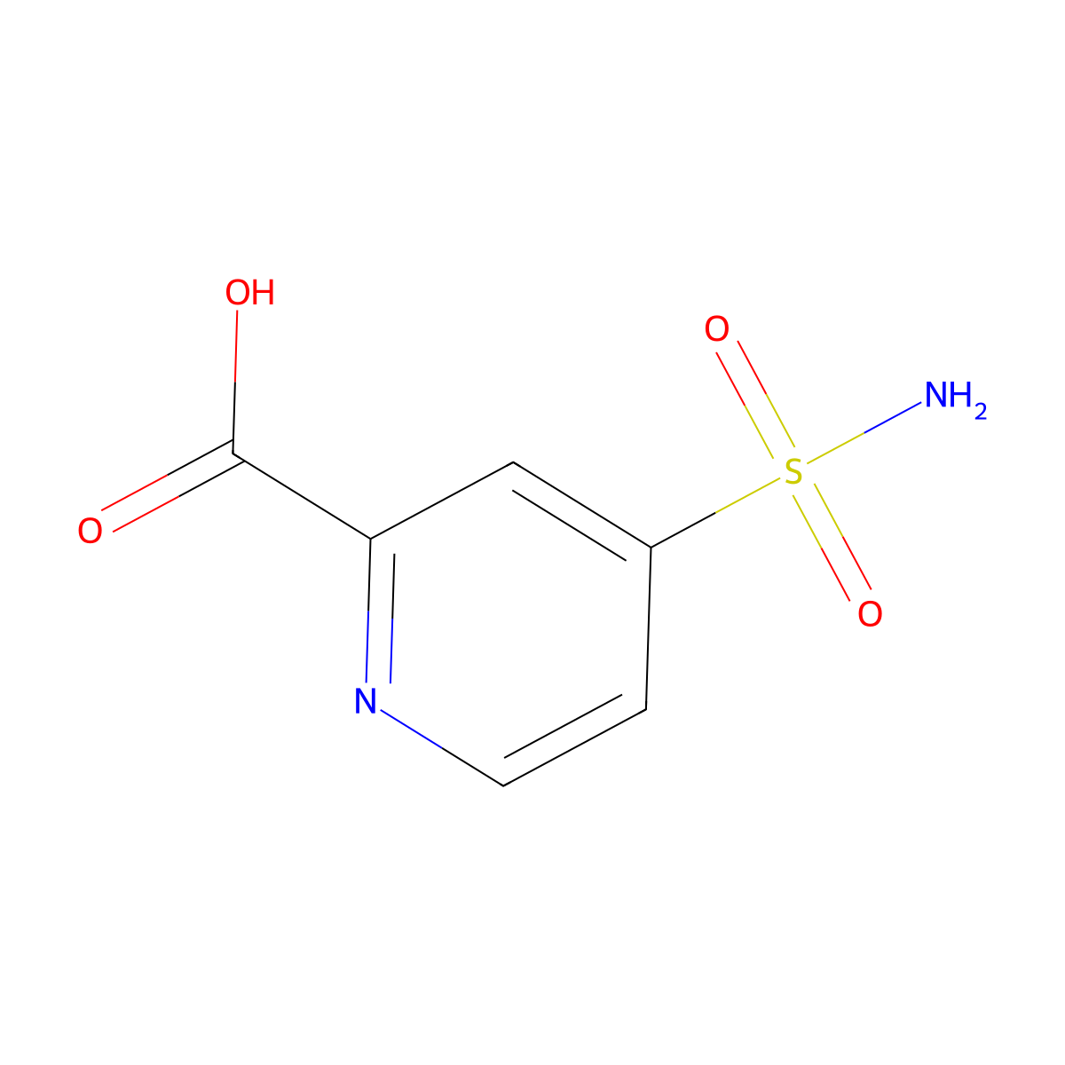 4-Sulfamoylpyridine-2-carboxylic acid molecular structure, CAS 1308677-22-6