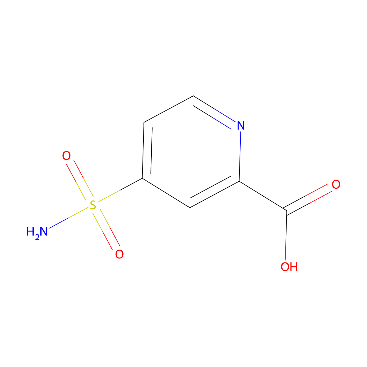 4-Sulfamoylpyridine-2-carboxylic acid molecular structure, CAS 1308677-22-6