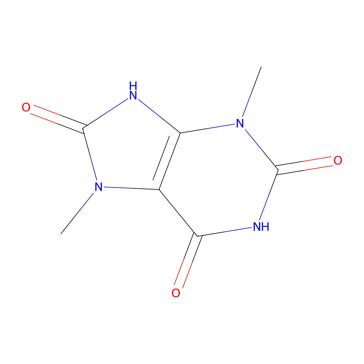 3,7-Dimethyluric Acid molecular structure, CAS 13087-49-5