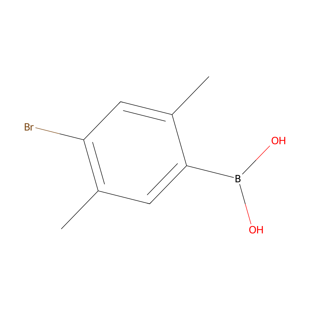 4-Bromo-2,5-dimethylphenylboronic acid molecular structure, CAS 130870-00-7