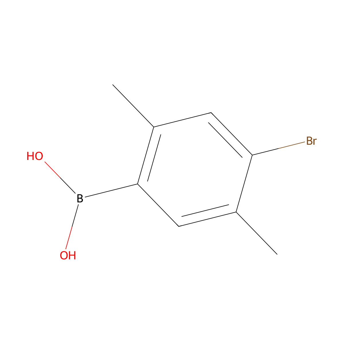 4-Bromo-2,5-dimethylphenylboronic acid molecular structure, CAS 130870-00-7