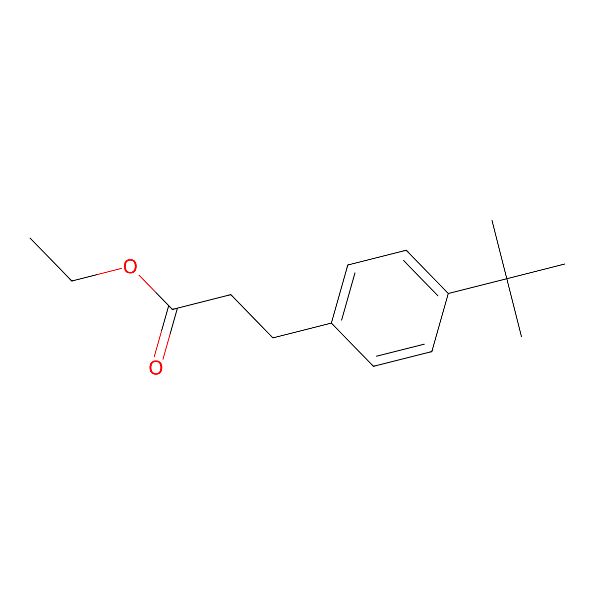 Ethyl 3-(4-(tert-butyl)phenyl)propanoate molecular structure, CAS 130872-28-5