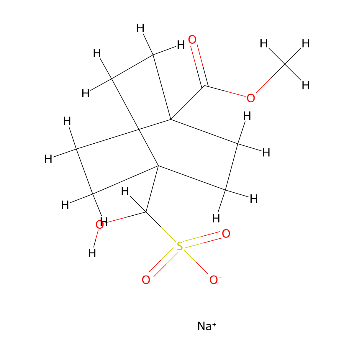 Sodium hydroxy(4-(methoxycarbonyl)bicyclo[2.2.2]octan-1-yl)methanesulfonate molecular structure, CAS 1308728-99-5