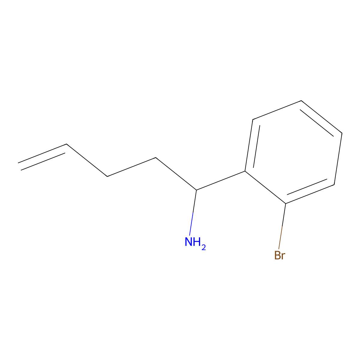 (1S)-1-(2-bromophenyl)pent-4-en-1-amine molecular structure, CAS 1308739-93-6