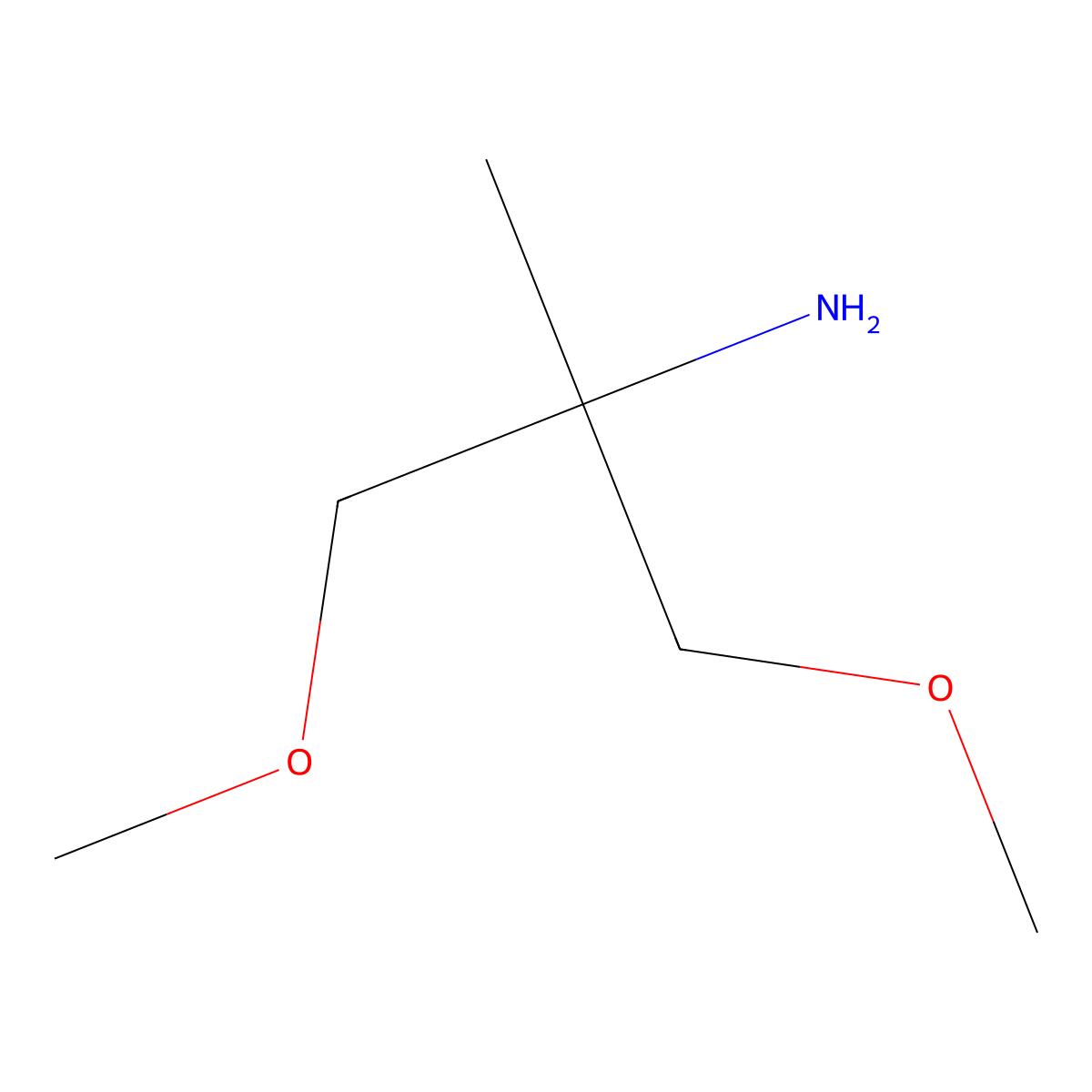 1,3-Dimethoxy-2-methylpropan-2-amine molecular structure, CAS 130874-19-0