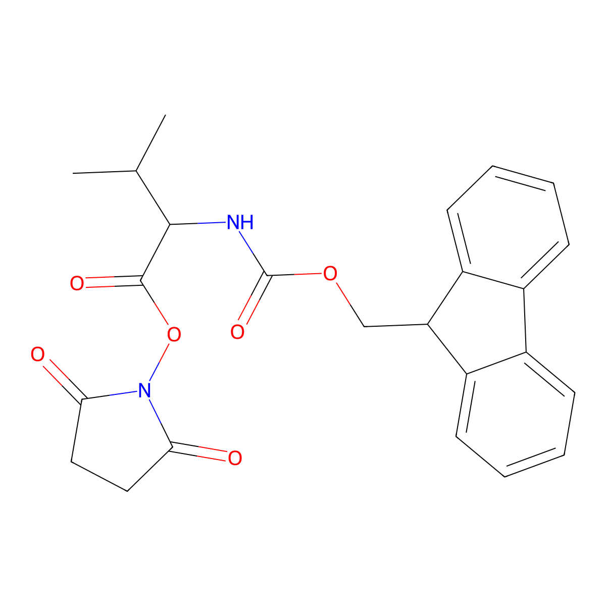 Fmoc-val-osu molecular structure, CAS 130878-68-1