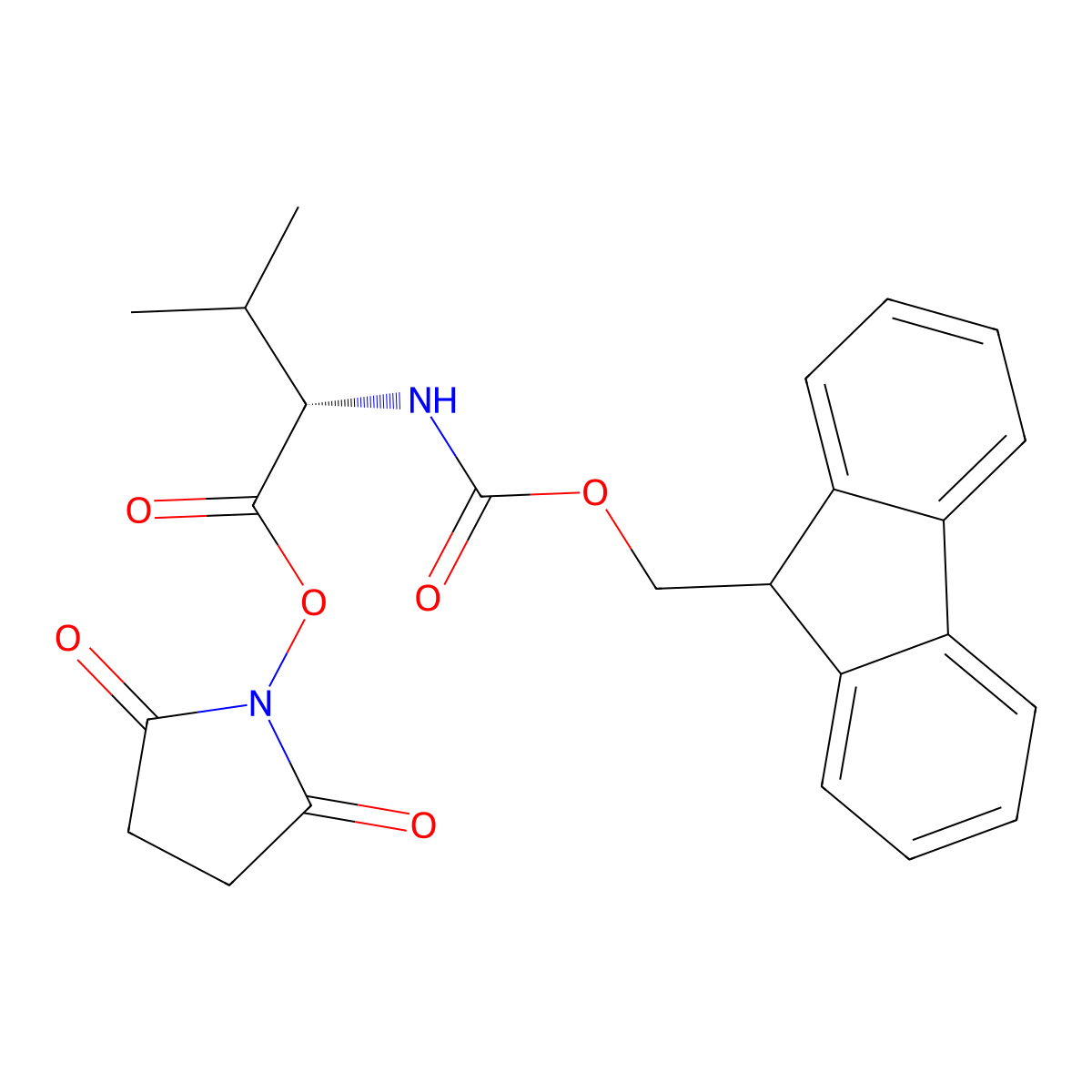 Fmoc-val-osu molecular structure, CAS 130878-68-1