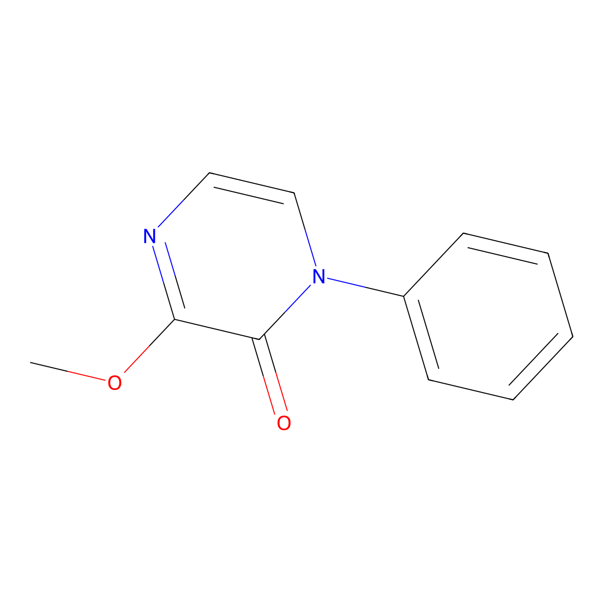 3-Methoxy-1-phenyl-1,2-dihydropyrazin-2-one molecular structure, CAS 130879-27-5