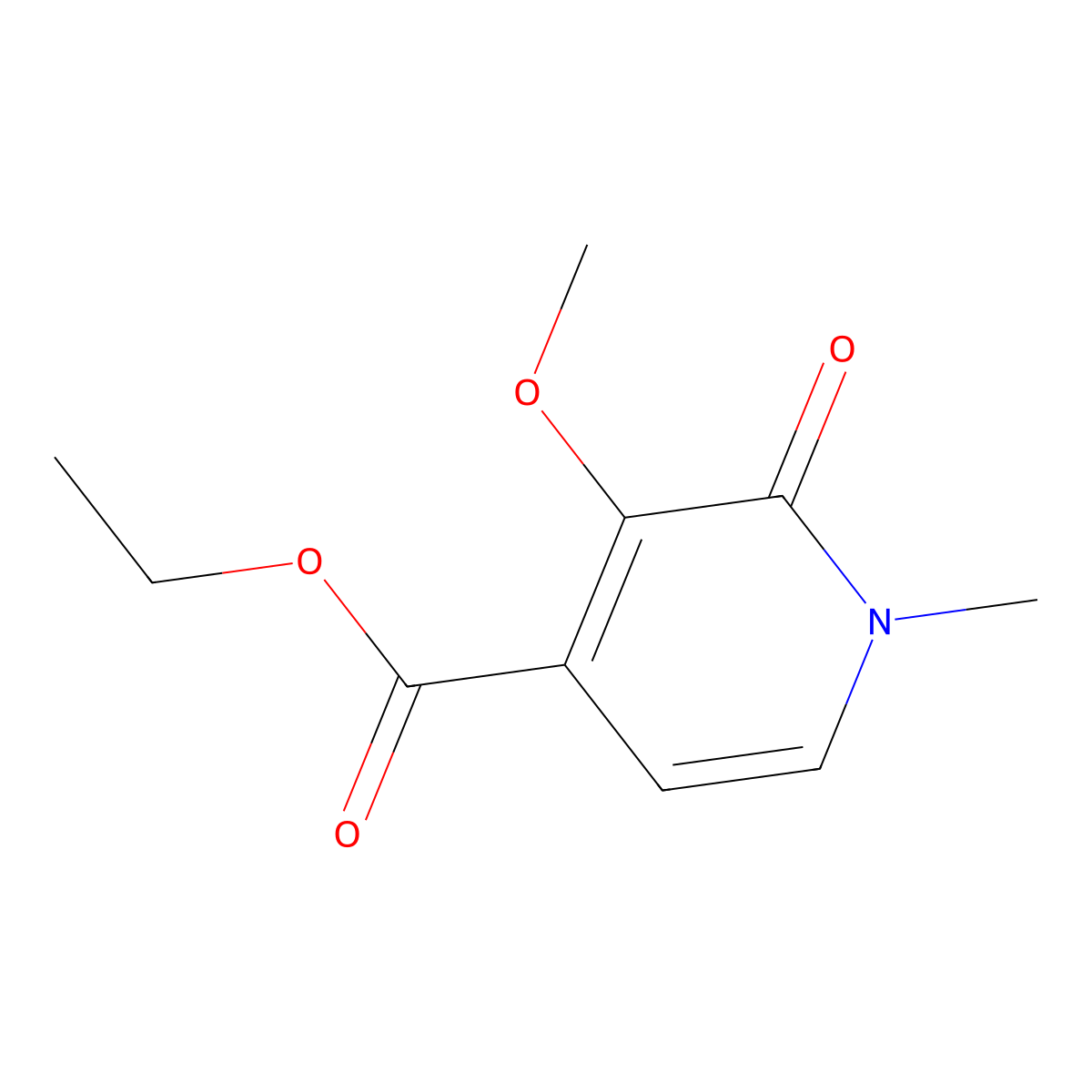 Ethyl 3-methoxy-1-methyl-2-oxo-1,2-dihydropyridine-4-carboxylate molecular structure, CAS 130879-43-5