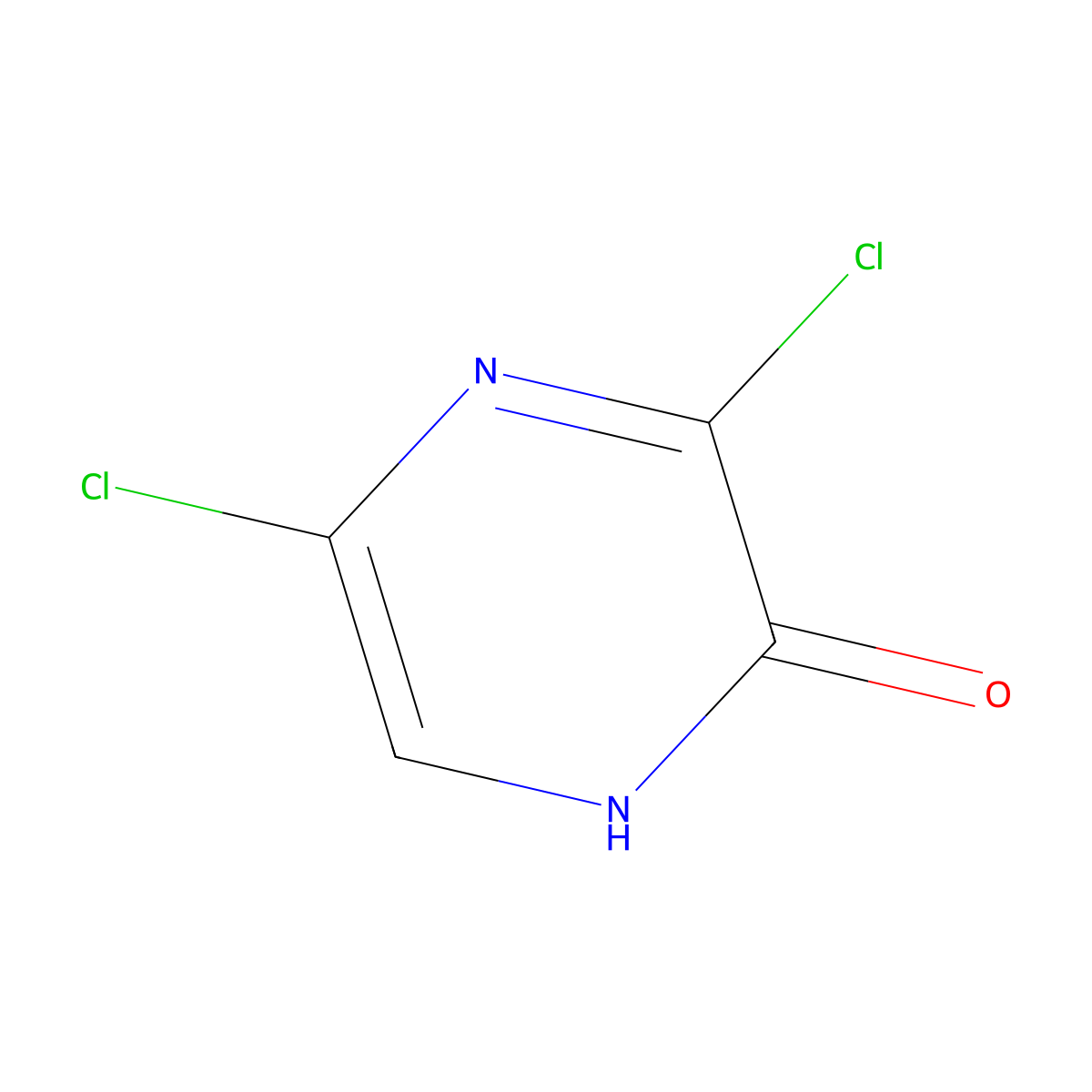 3,5-Dichloro-1,2-dihydropyrazin-2-one molecular structure, CAS 130879-62-8
