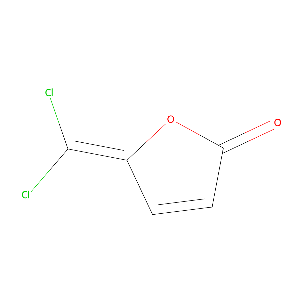 5-Dichloromethylene-2-furanone molecular structure, CAS 13088-34-1