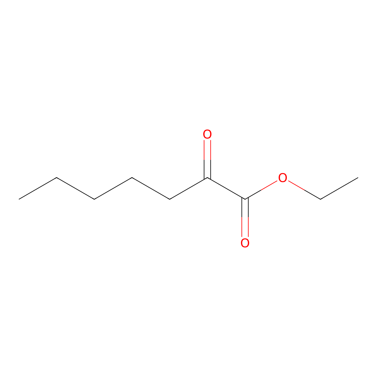Ethyl 2-oxoheptanoate molecular structure, CAS 13088-50-1