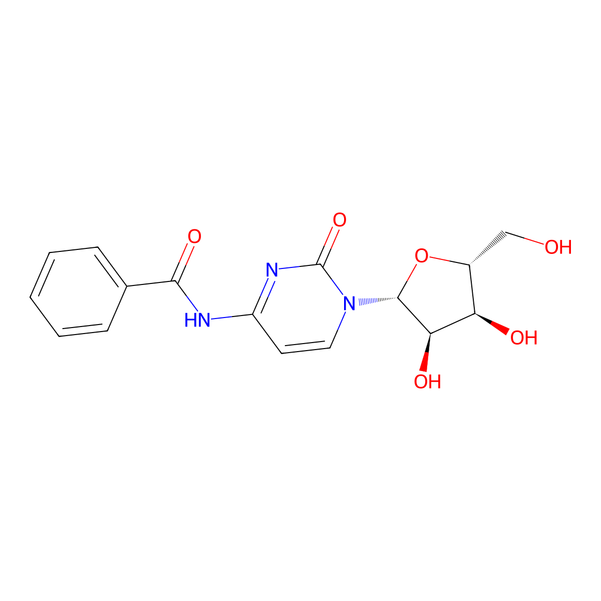N-Benzoylcytidine molecular structure, CAS 13089-48-0