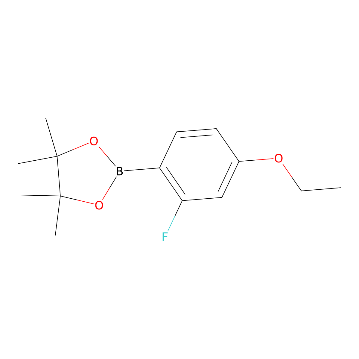 2-(4-Ethoxy-2-fluorophenyl)-4,4,5,5-tetramethyl-1,3,2-dioxaborolane molecular structure, CAS 1308914-87-5