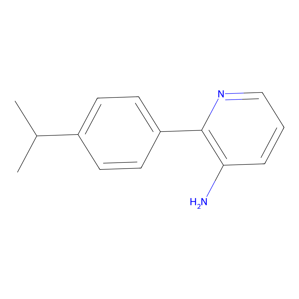 2-(4-Isopropylphenyl)pyridin-3-amine molecular structure, CAS 1308914-90-0