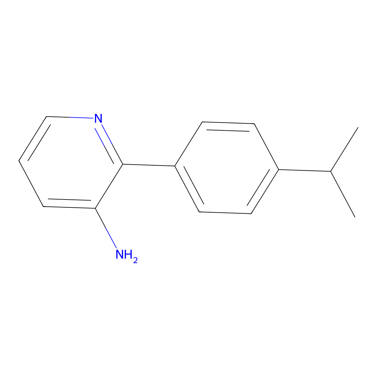 2-(4-Isopropylphenyl)pyridin-3-amine molecular structure, CAS 1308914-90-0