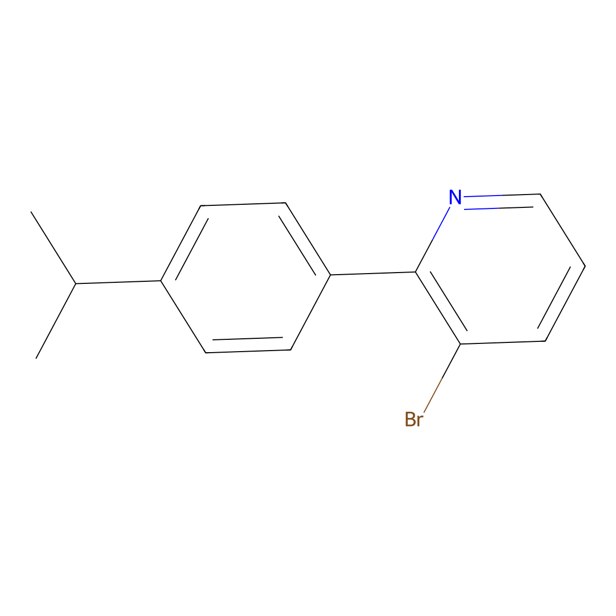3-Bromo-2-[4-(1-methylethyl)phenyl]pyridine molecular structure, CAS 1308914-91-1