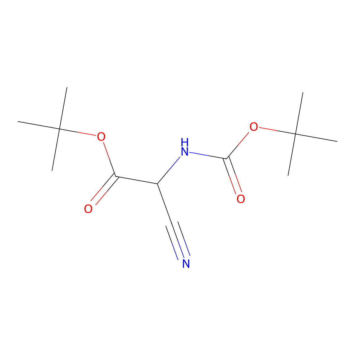 tert-Butyl 2-((tert-butoxycarbonyl)amino)-2-cyanoacetate molecular structure, CAS 130892-40-9